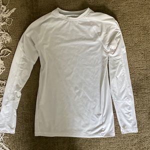 White long sleeve exercise shirt